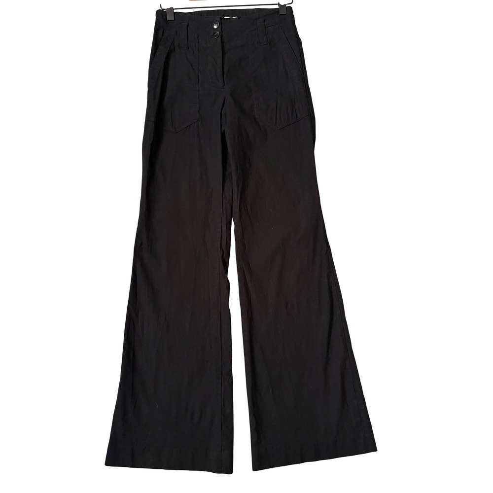 Maeve Anthropologie Naomi Wide Leg Flare Pants High Rise Utility Trousers 0